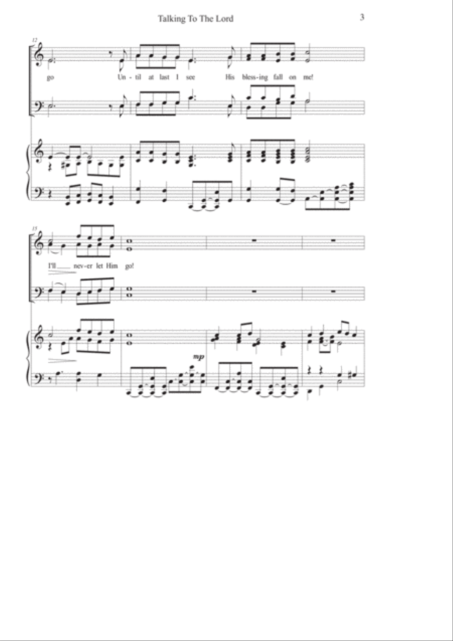 Talking to the Lord Talking to the Lord 4-Part scores gallery preview page 3