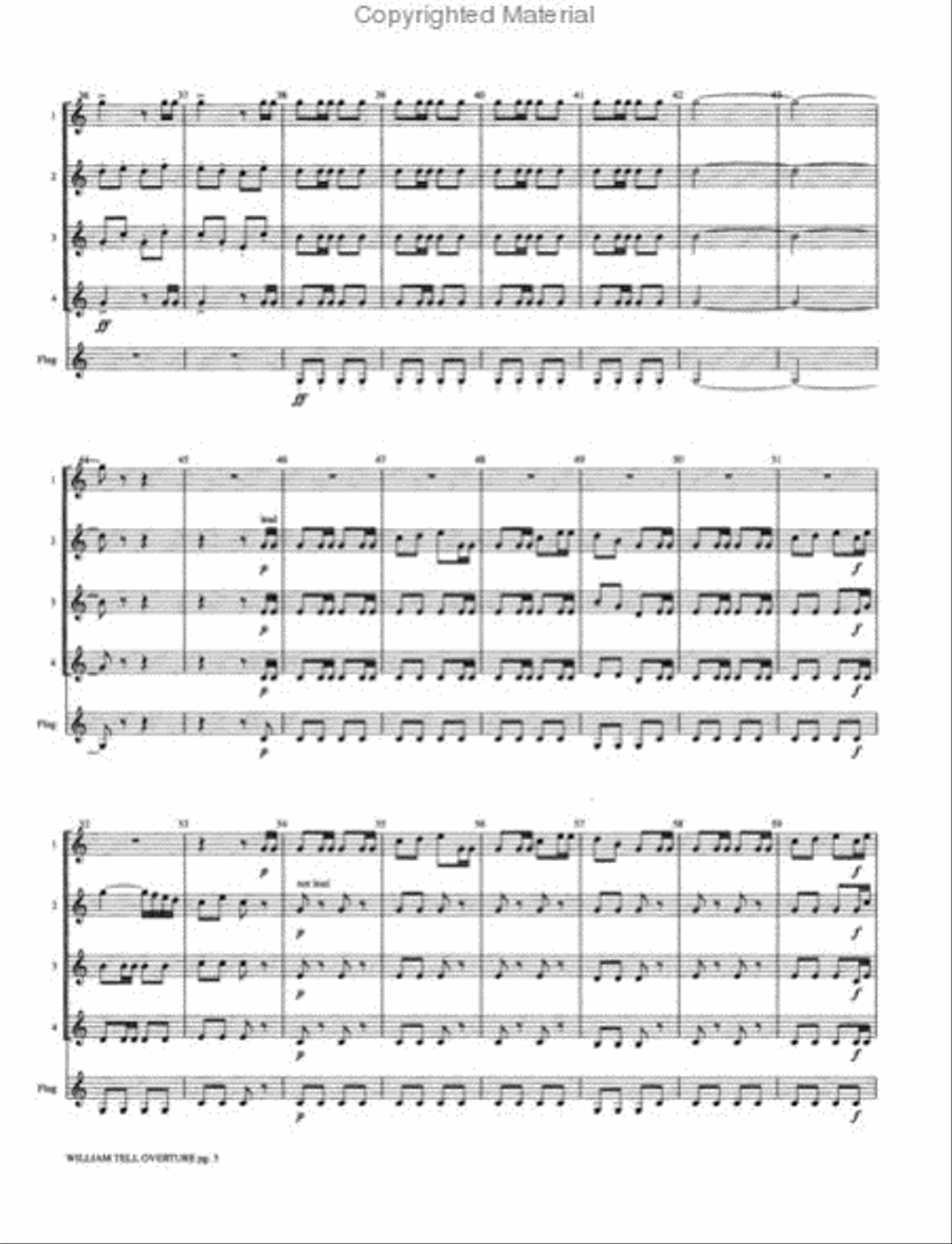 William Tell Overture Small Ensemble scores gallery preview page 3