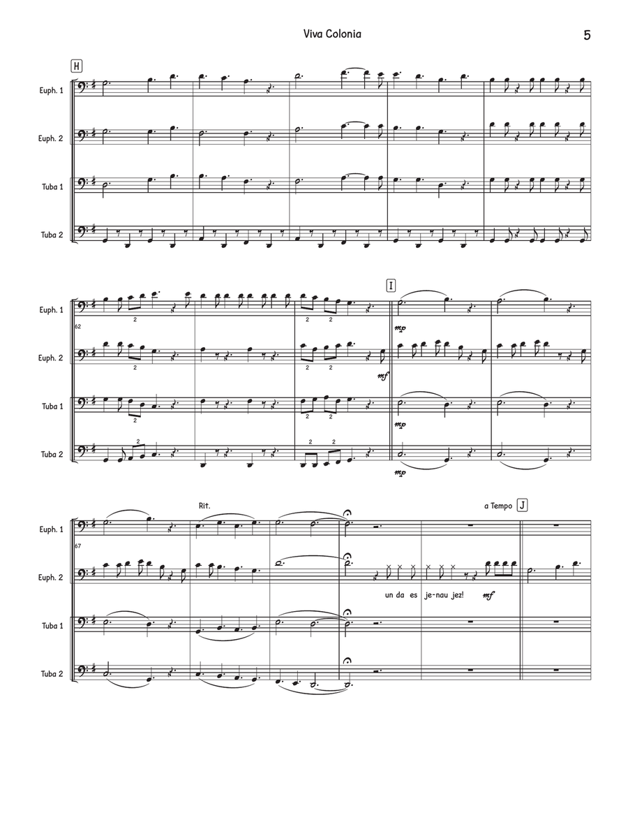 Viva Colonia Brass Quartet scores gallery preview page 5