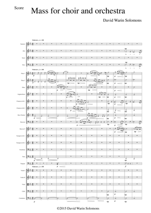 Book cover for Mass for choir and orchestra (Score and parts)