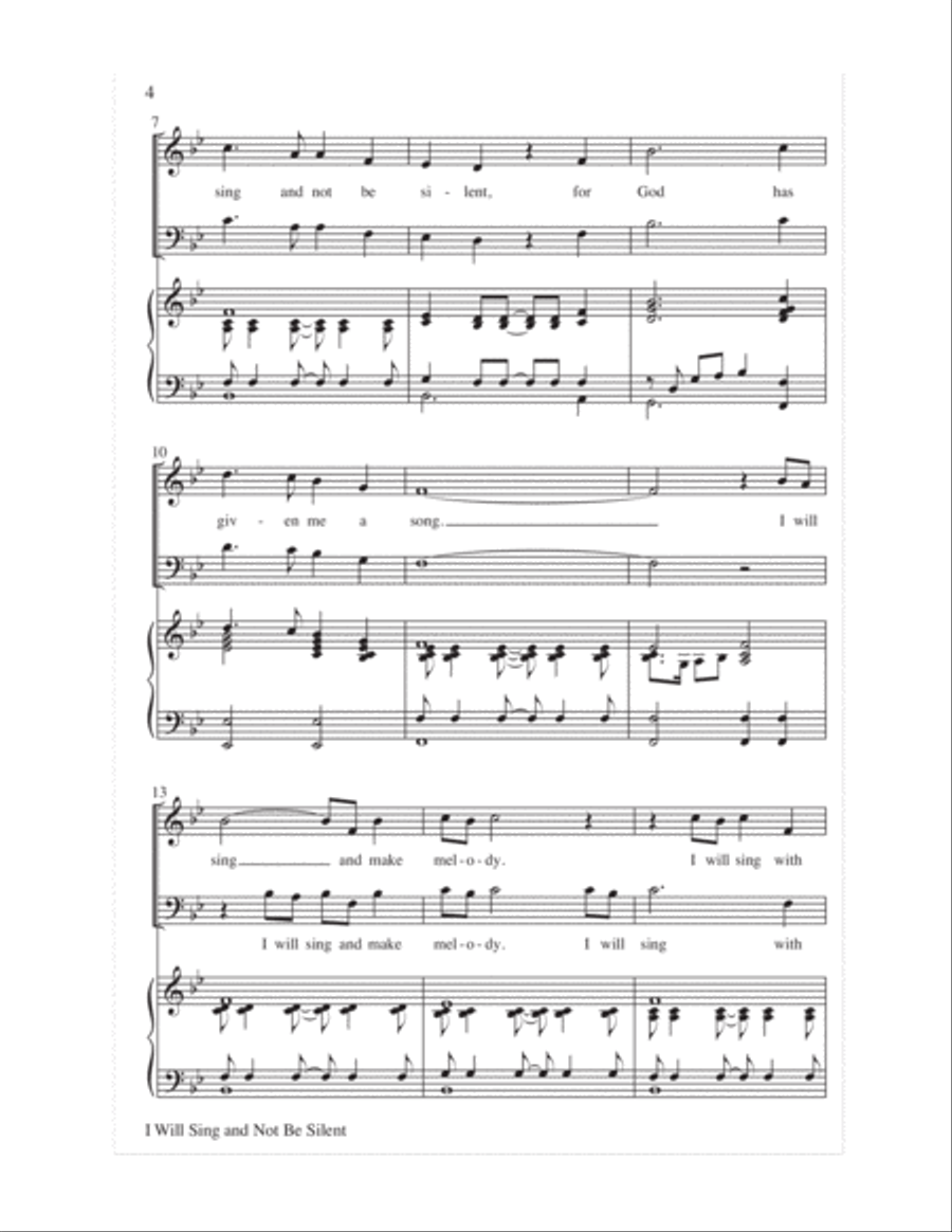 I Will Sing and Not Be Silent Choir scores gallery preview page 3