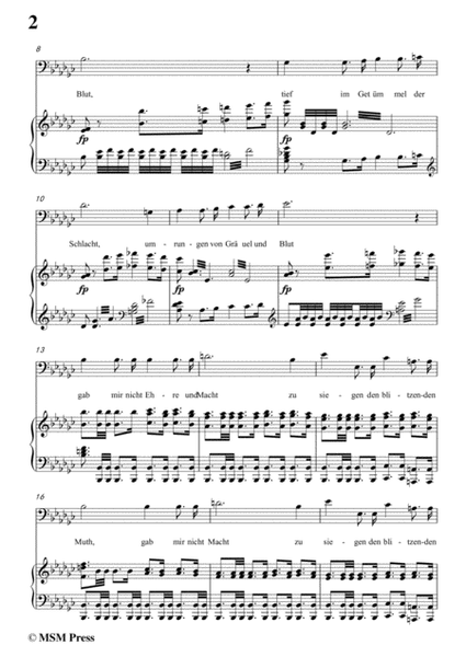 Schubert-Tief im Getümmel der Schlacht,in e flat minor,for Voice&Piano image number null