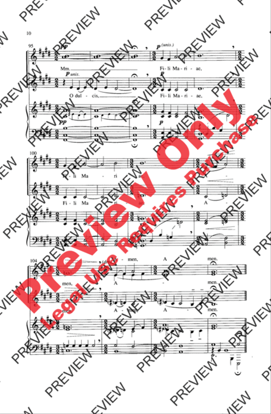 Ave Verum Corpus Women's Choir scores gallery preview page 9