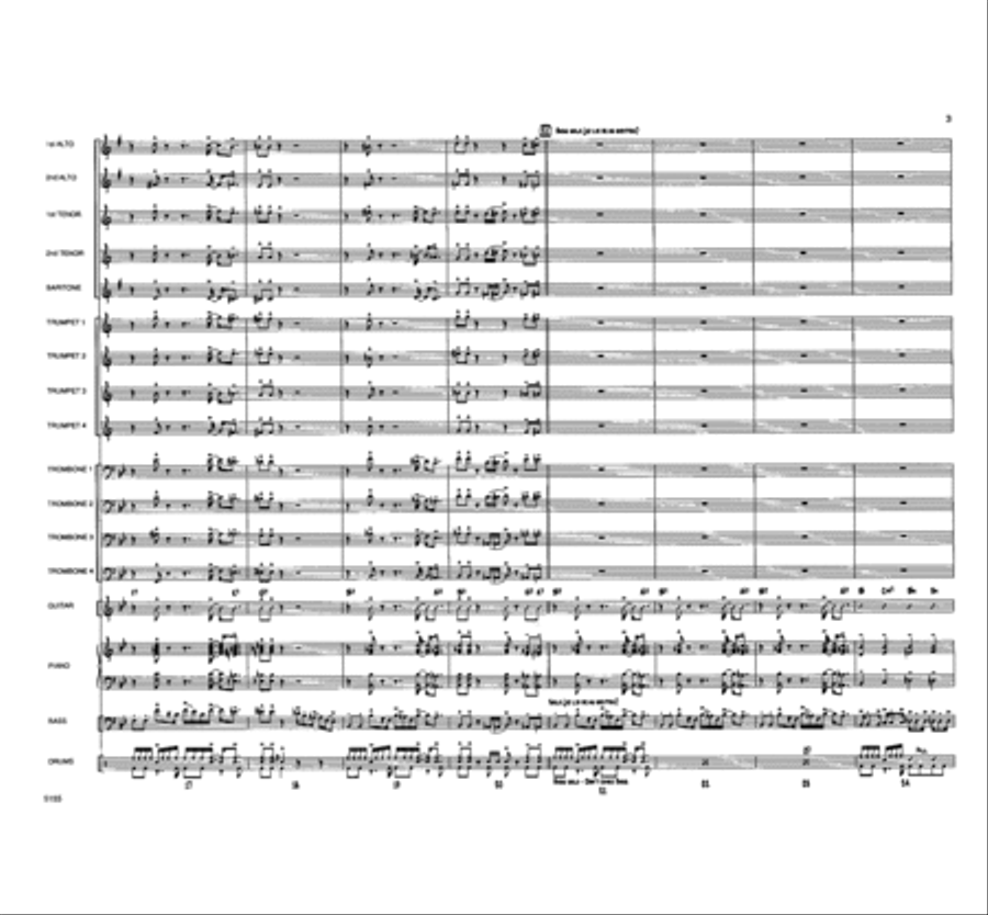 Touchin' All The Basses Jazz Ensemble scores gallery preview page 4