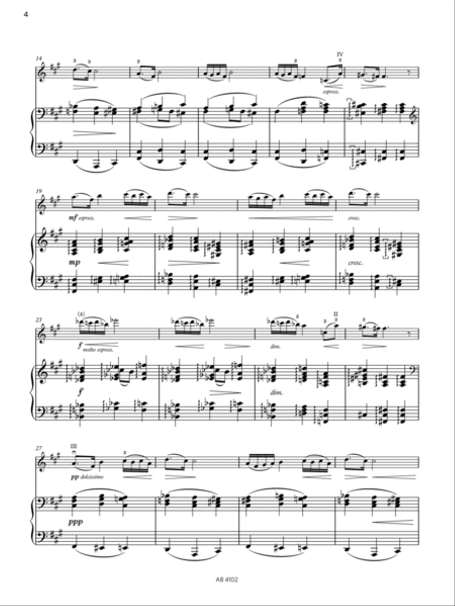 Un poco triste (Grade 8, B3, from the ABRSM Violin Syllabus from 2024) Violin Solo scores gallery preview page 4