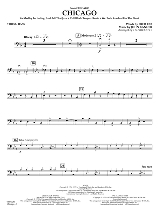 Chicago (arr. Ted Ricketts) - String Bass