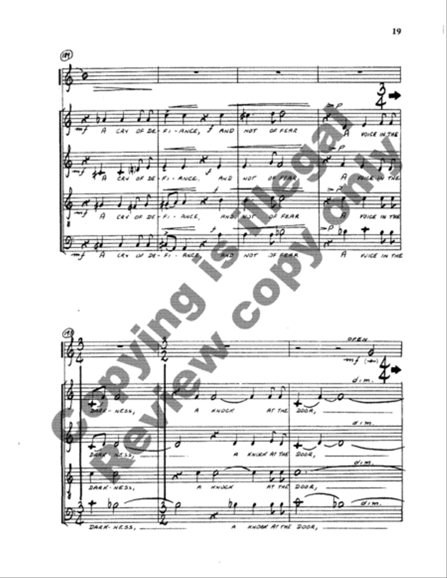 Paul Revere's Ride 4-Part scores gallery preview page 20