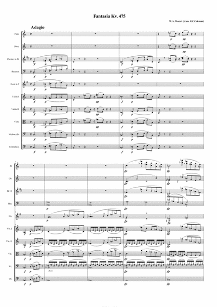 Mozart Fantasia kv. 475 for Orchestra image number null