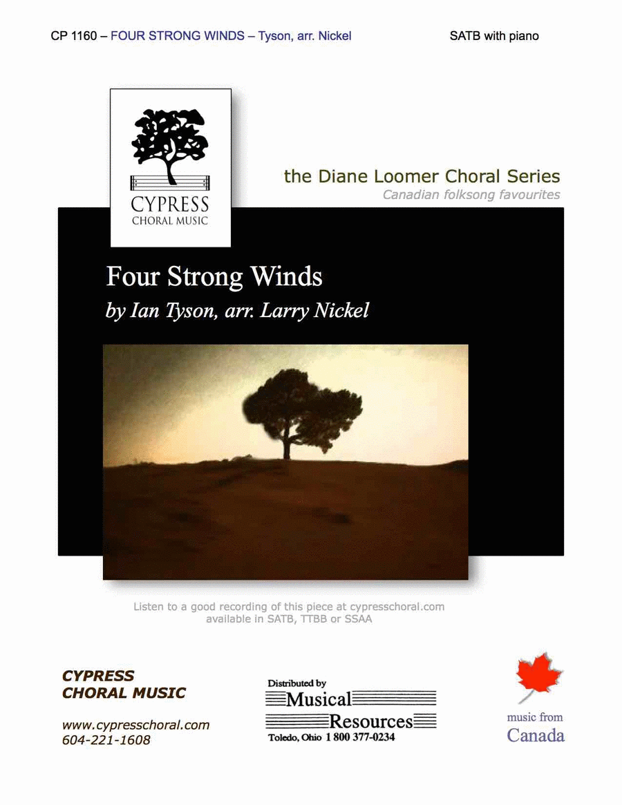 Four Strong Winds 4-Part scores gallery preview page 1