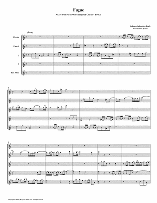 Fugue 16 from Well-Tempered Clavier, Book 1 (Flute Quintet)