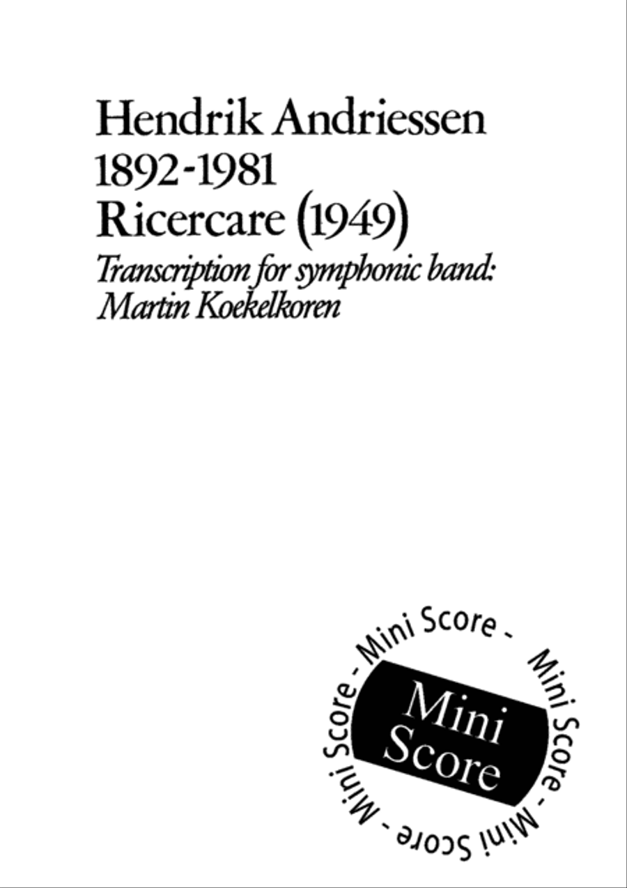 Ricercare Ricercare Concert Band scores gallery preview page 3