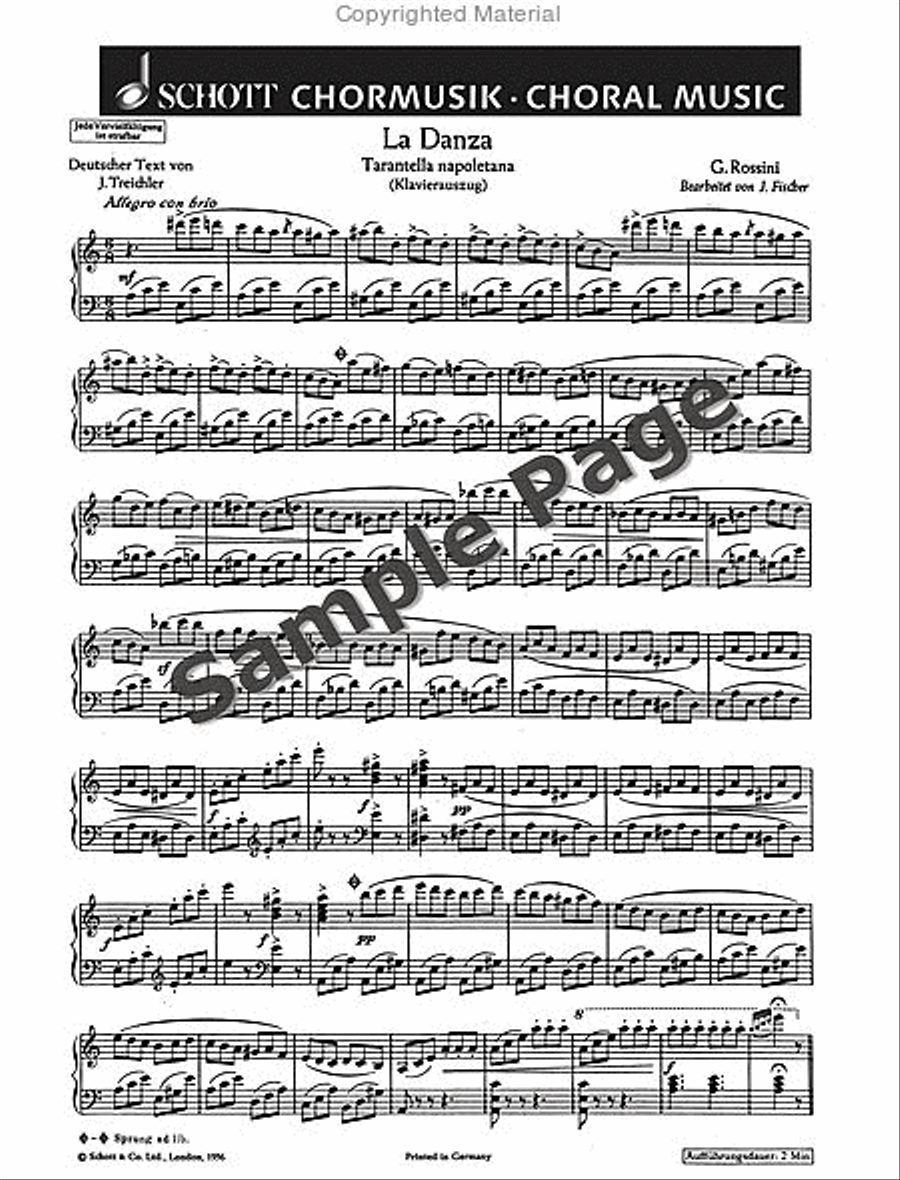 Rossini G La Danza Men's Choir scores gallery preview page 2