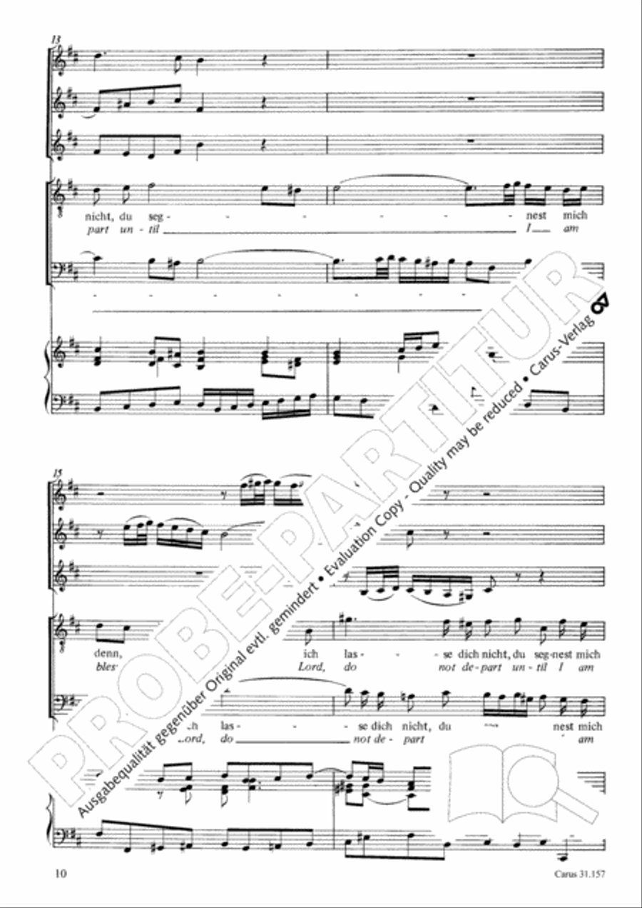 Lord, do not depart until I am blessed (Ich lasse dich nicht, du segnest mich denn) TB scores gallery preview page 11