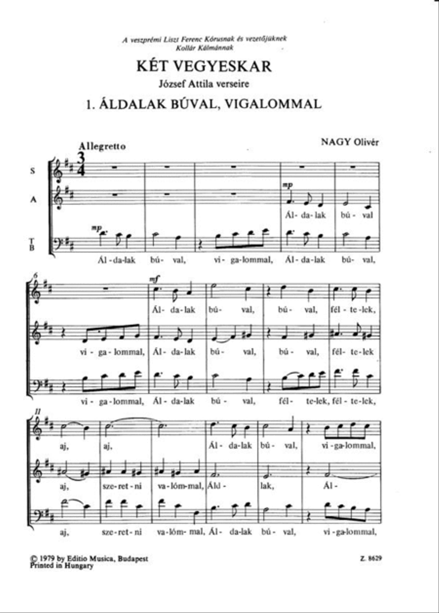 Two Choruses for mixed voices A Cappella scores gallery preview page 3