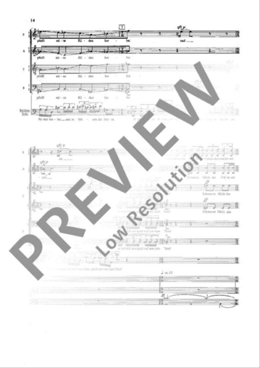 Todesfuge SSAATTBB scores gallery preview page 15