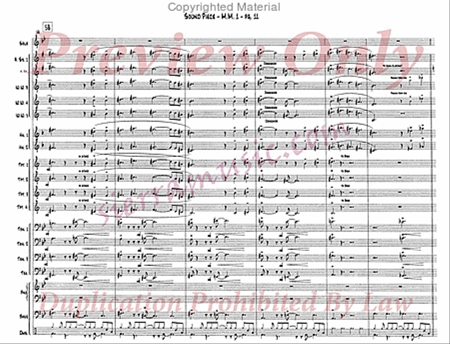 Sound Piece For Jazz Orchestra Big Band scores gallery preview page 12