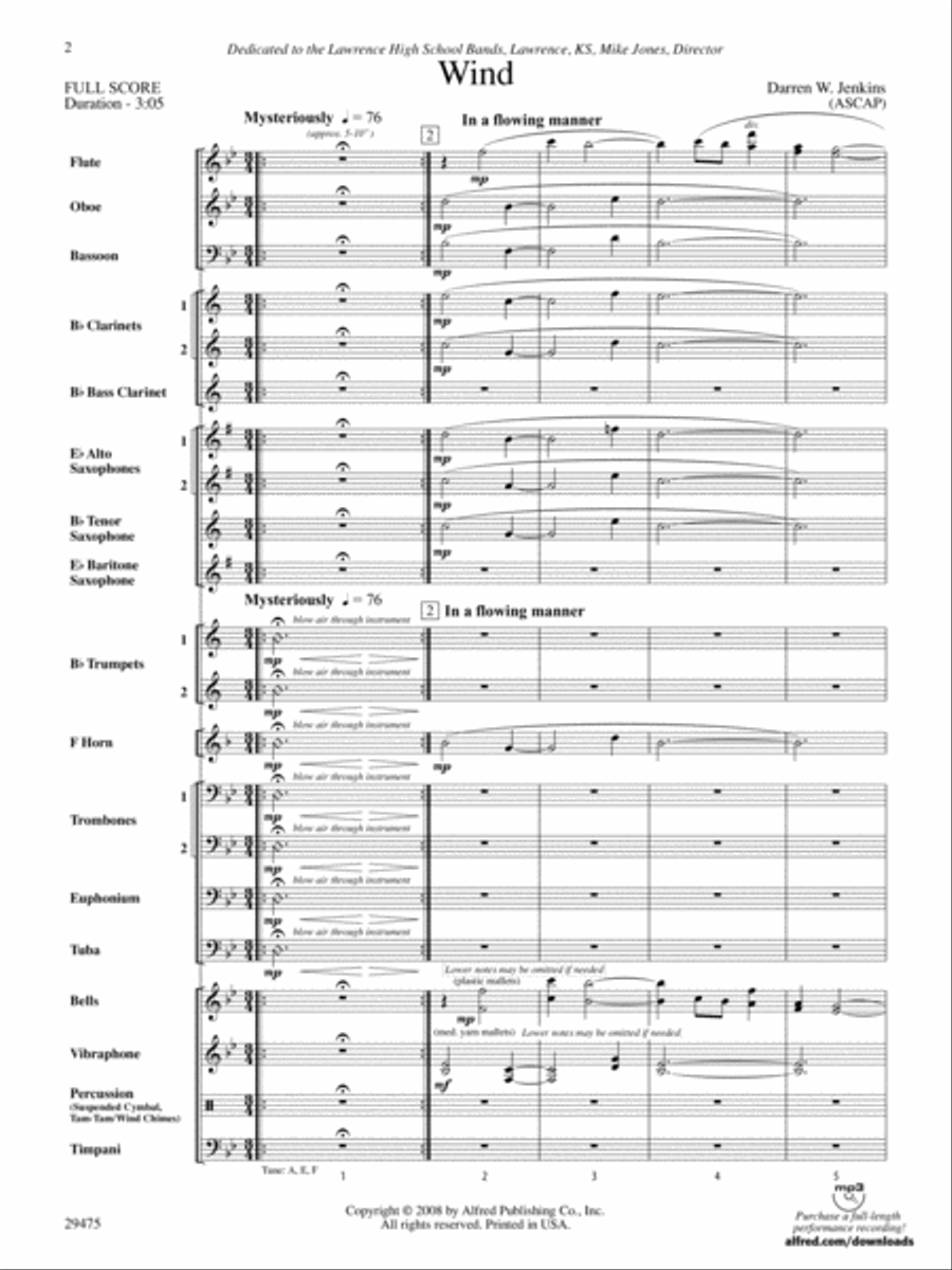 Wind: Score Wind: Score Concert Band scores gallery preview page 2