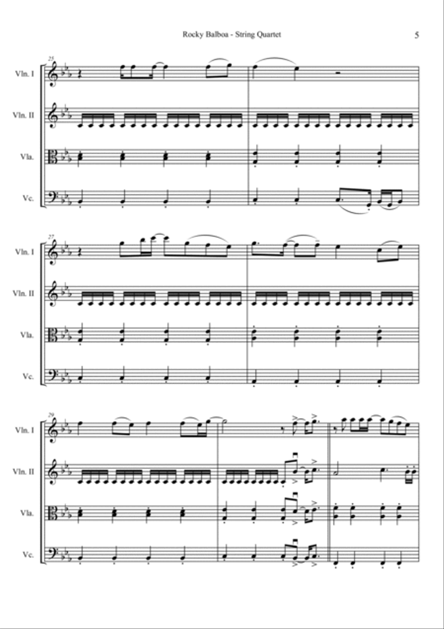Rocky Balboa String Quartet scores gallery preview page 5