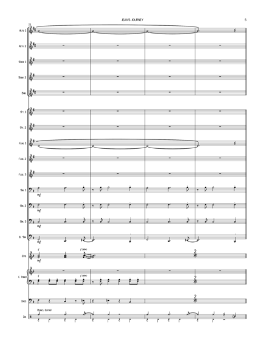 Jean's Journey Jazz Ensemble scores gallery preview page 5