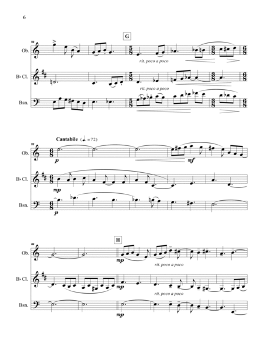 Eleanor Rigby Woodwind Trio scores gallery preview page 6