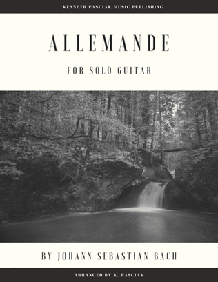 Book cover for Allemande in D Minor from Partita 2 (BWV1004) (for Solo Guitar)