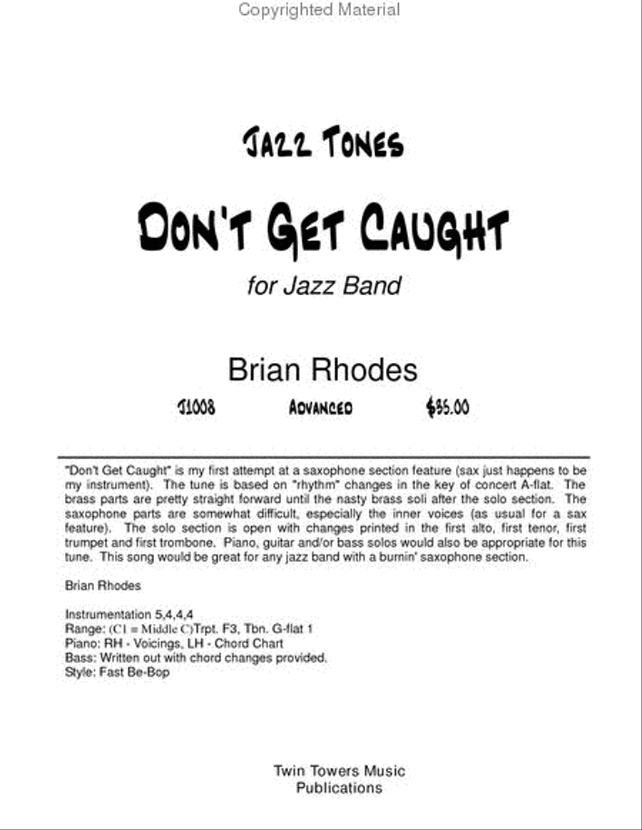 Don't Get Caught Jazz Ensemble scores gallery preview page 4
