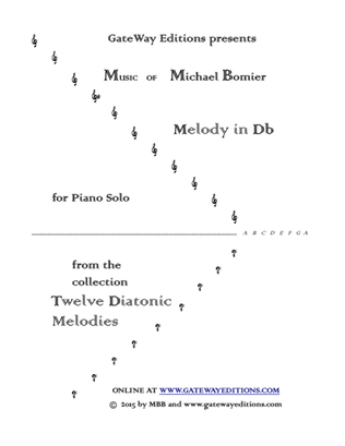 Melody in Db from 12 Diatonic Melodies