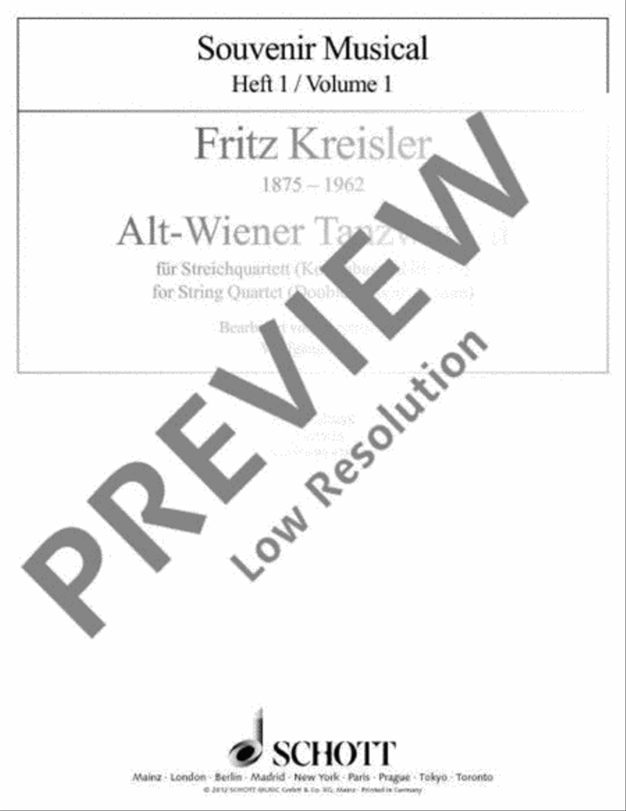 Alt-Wiener Tanzweisen Double Bass scores gallery preview page 2