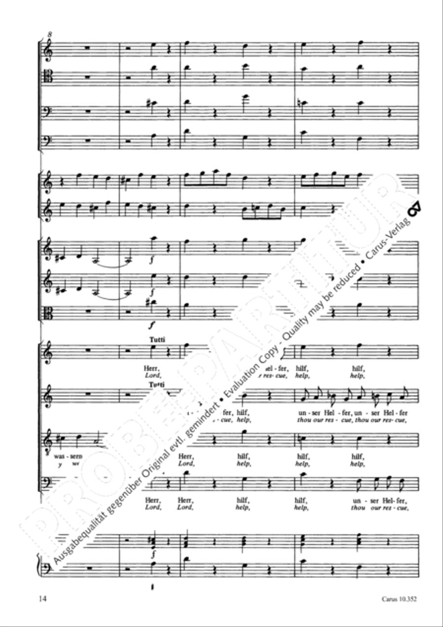 From the deepest comes our plea (Aus der Tiefen rufen wir) 4-Part scores gallery preview page 17