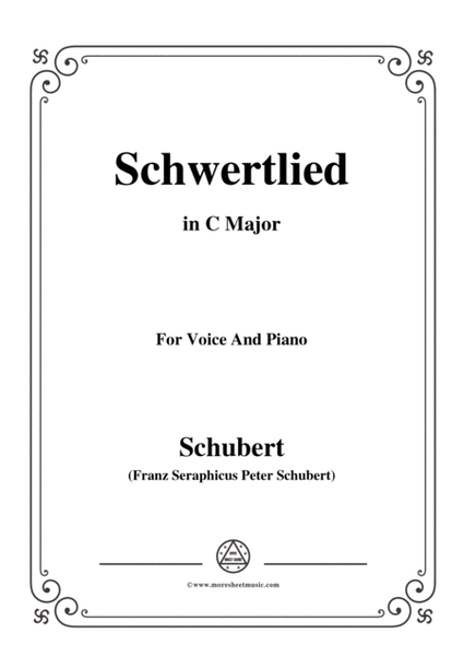 Schubert-Schwertlied,in C Major,D.170,for Voice and Piano image number null