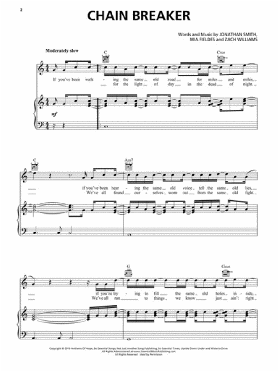 Top Christian Hits 2016-2017 Piano, Vocal, Guitar scores gallery preview page 3