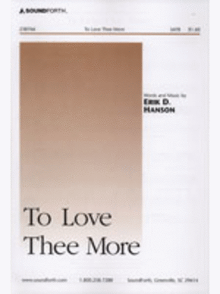 Book cover for To Love Thee More