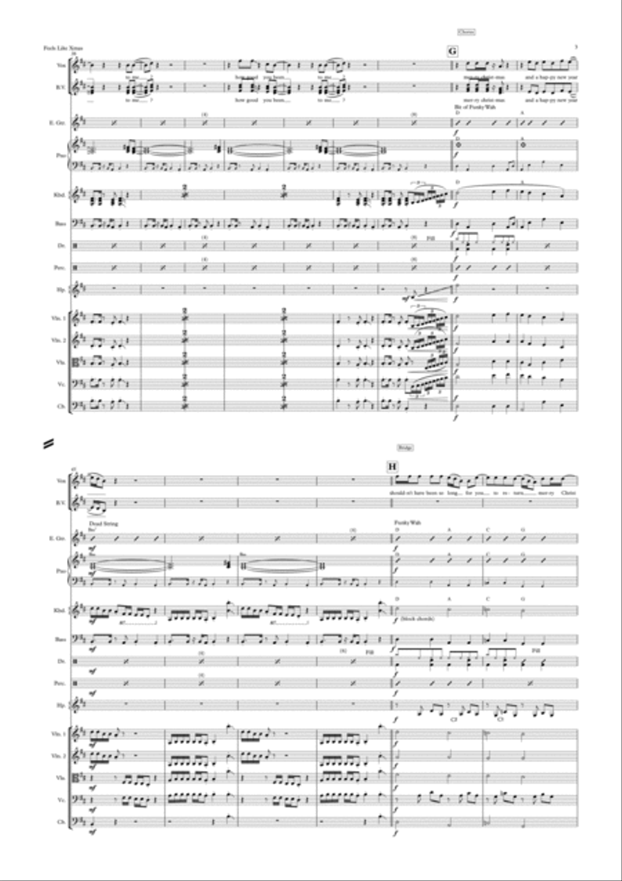 Feels Like Christmas Double Bass scores gallery preview page 3