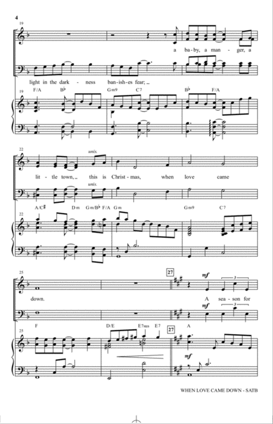 When Love Came Down When Love Came Down 4-Part scores gallery preview page 3