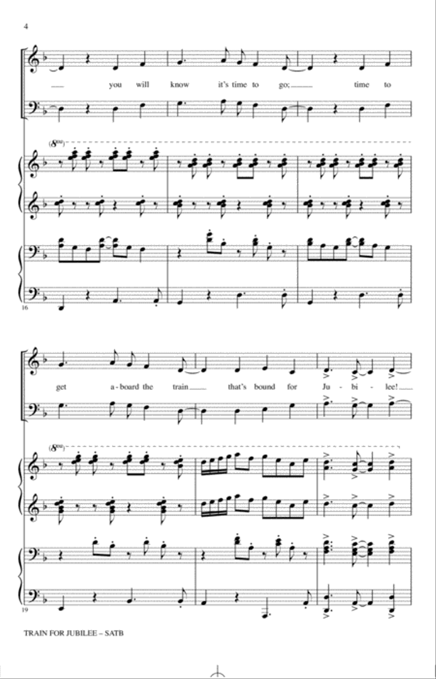 Train For Jubilee 4-Part scores gallery preview page 3