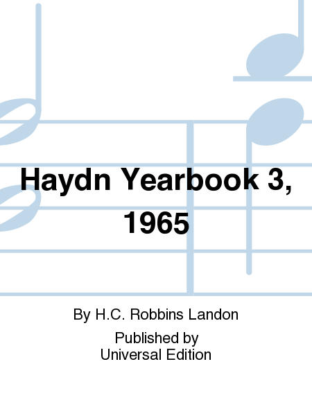 Haydn Yearbook 3, 1965