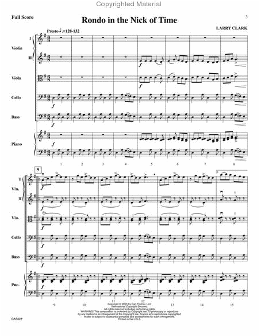 Rondo in the Nick of Time String Orchestra scores gallery preview page 2