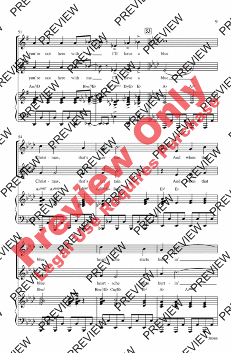 Blue Christmas 2-Part scores gallery preview page 9