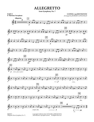 Allegretto (from Symphony No. 7) - Pt.5 - Eb Baritone Saxophone