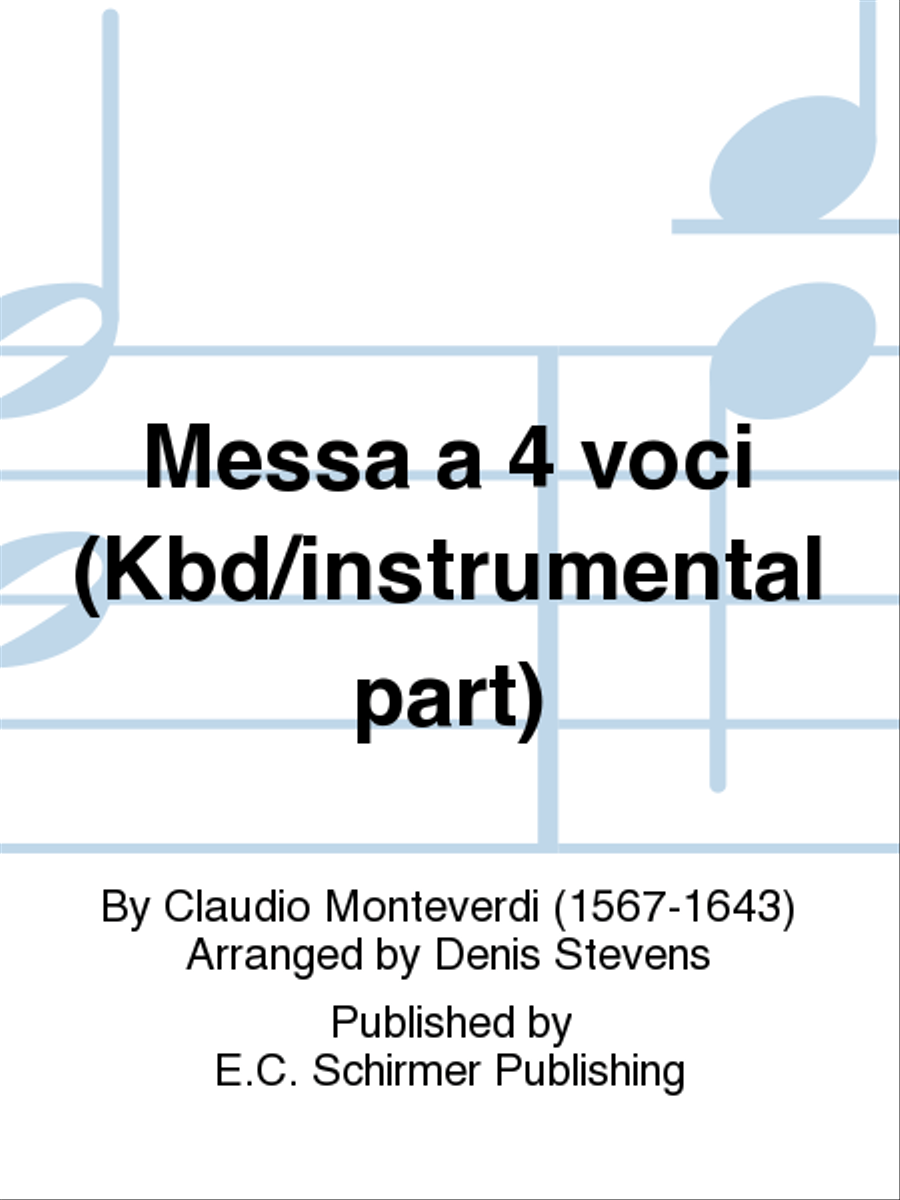 Messa a 4 voci (Keyboard/Instrumental Part) Choir scores gallery preview page 1