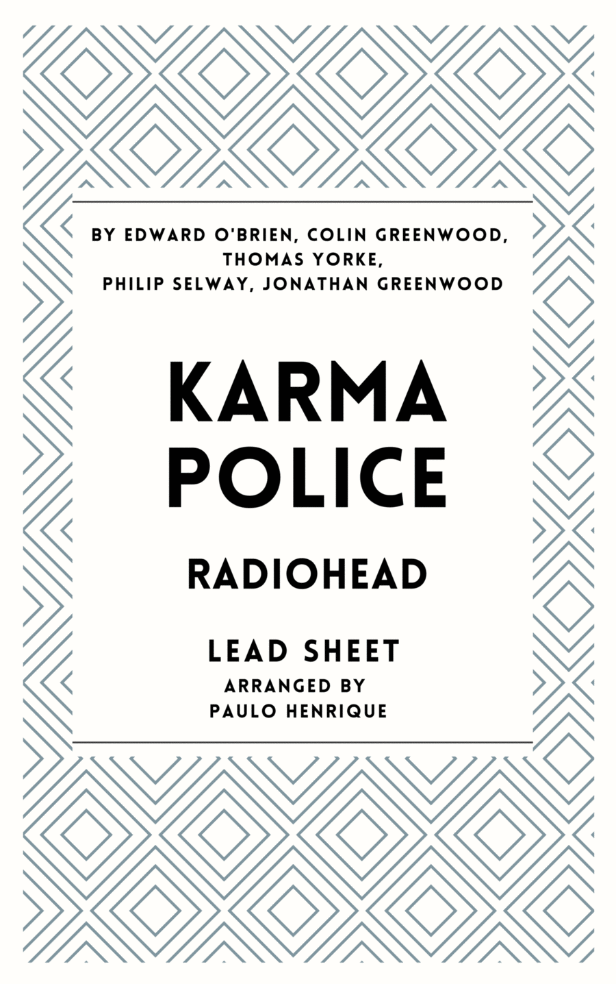 Karma Police Easy Piano scores gallery preview page 1