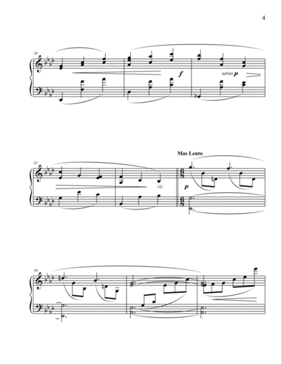 Three Waltzes Piano Solo scores gallery preview page 4