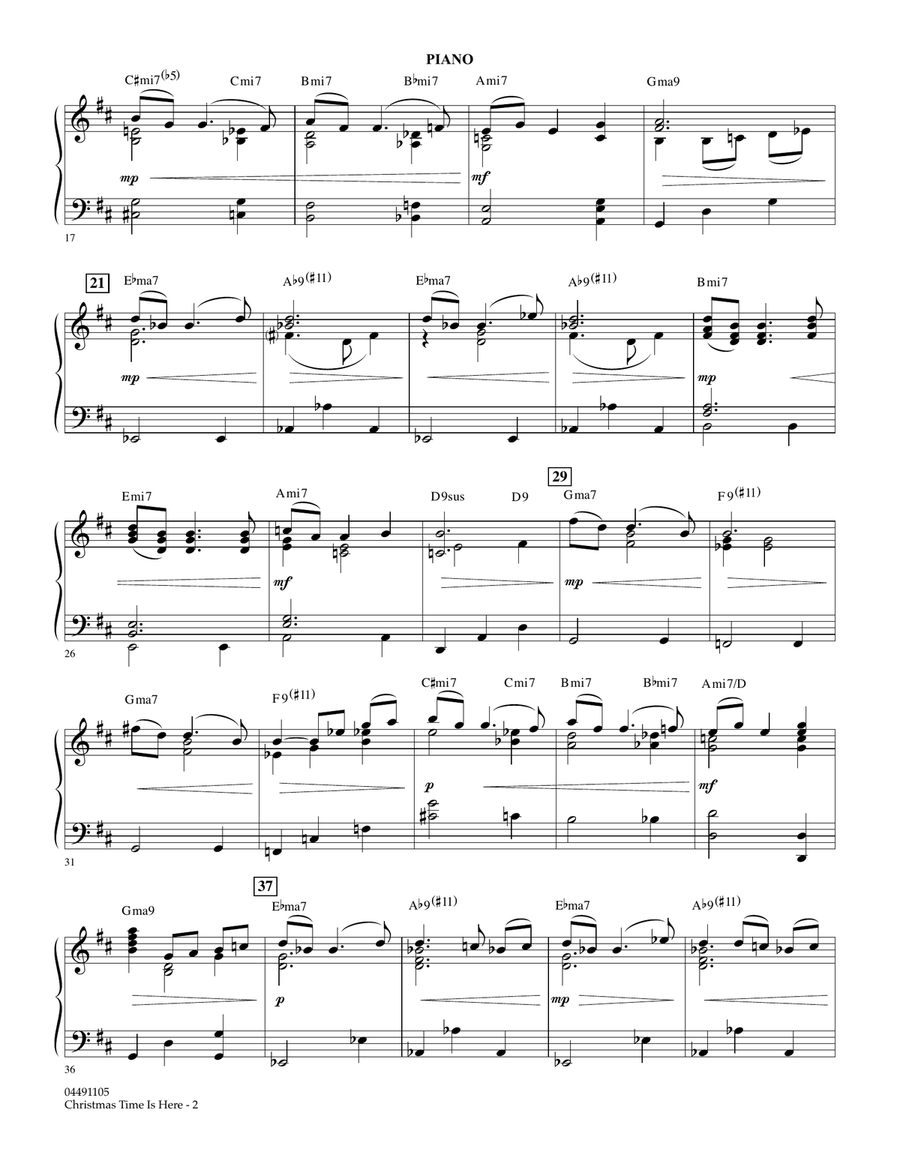 Christmas Time Is Here - Piano Orchestra scores gallery preview page 2