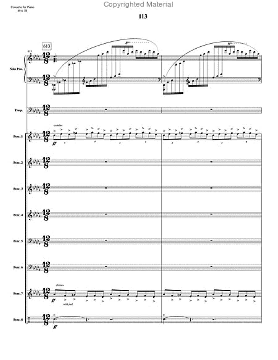 Concerto for Piano and Percussion Orchestra Percussion Ensemble scores gallery preview page 26