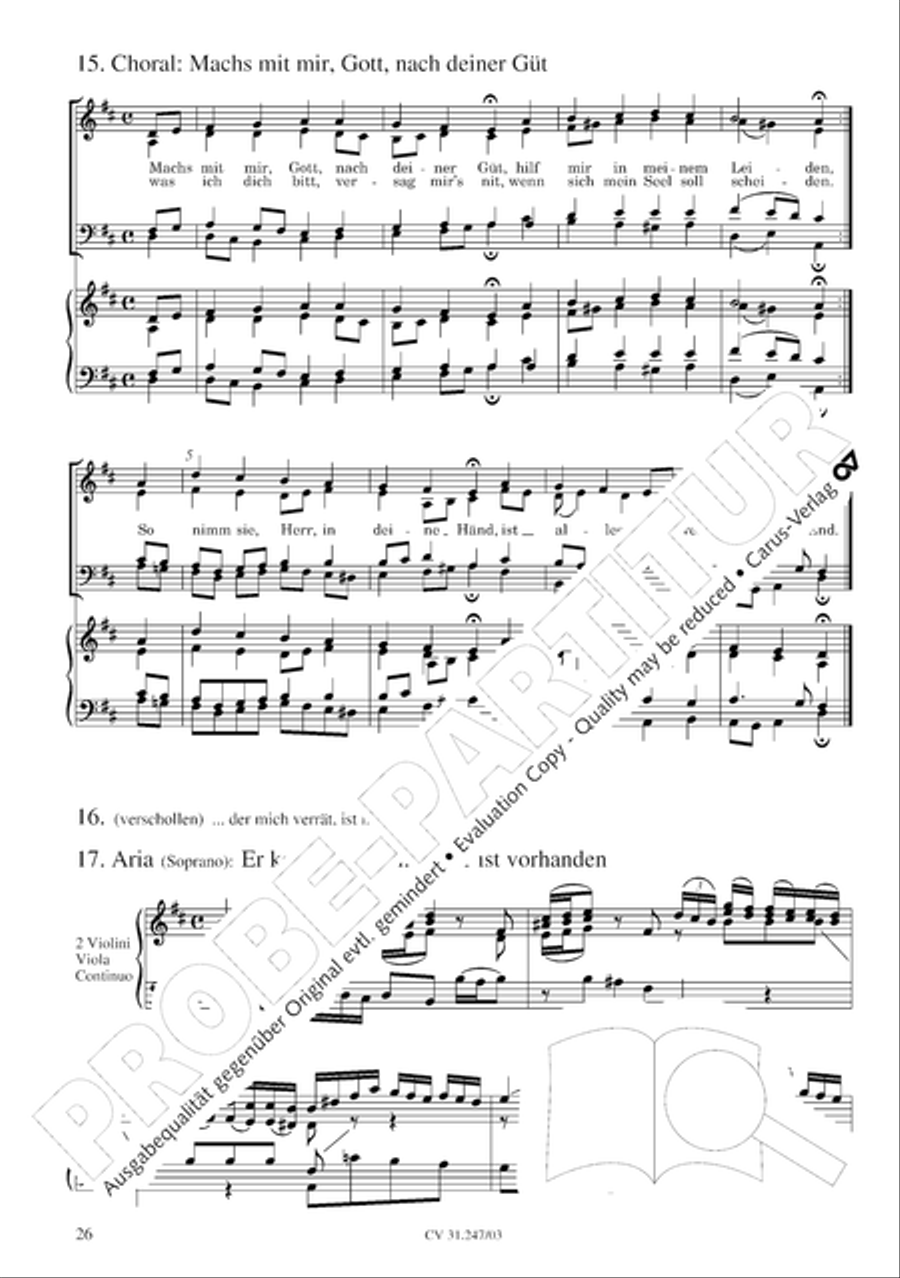 St. Mark Passion (Markus-Passion) 4-Part scores gallery preview page 27