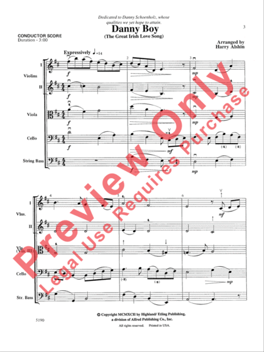 Danny Boy Danny Boy String Orchestra scores gallery preview page 4