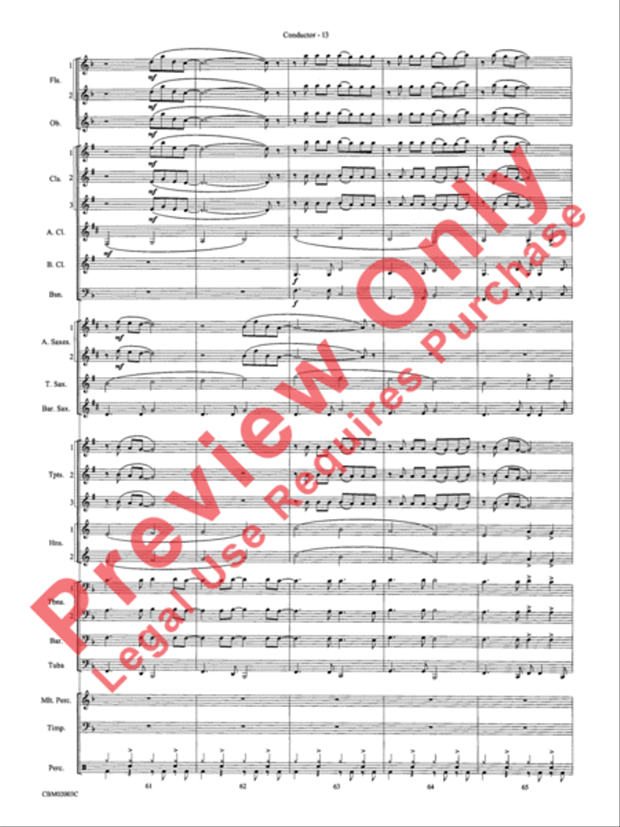 Mamma Mia! - Concert Band (Conductor's Score) Concert Band scores gallery preview page 16
