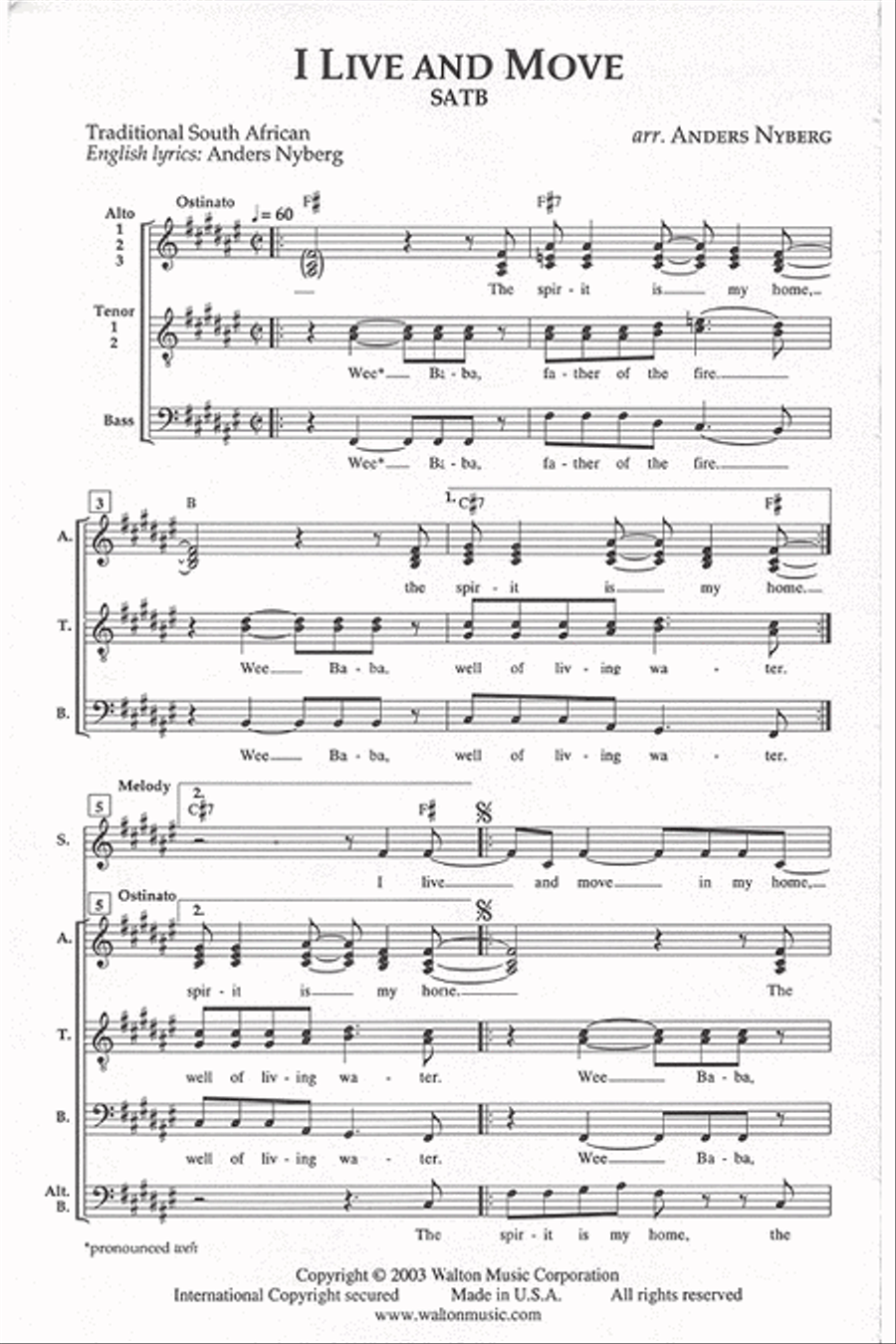I Live and Move 4-Part scores gallery preview page 2