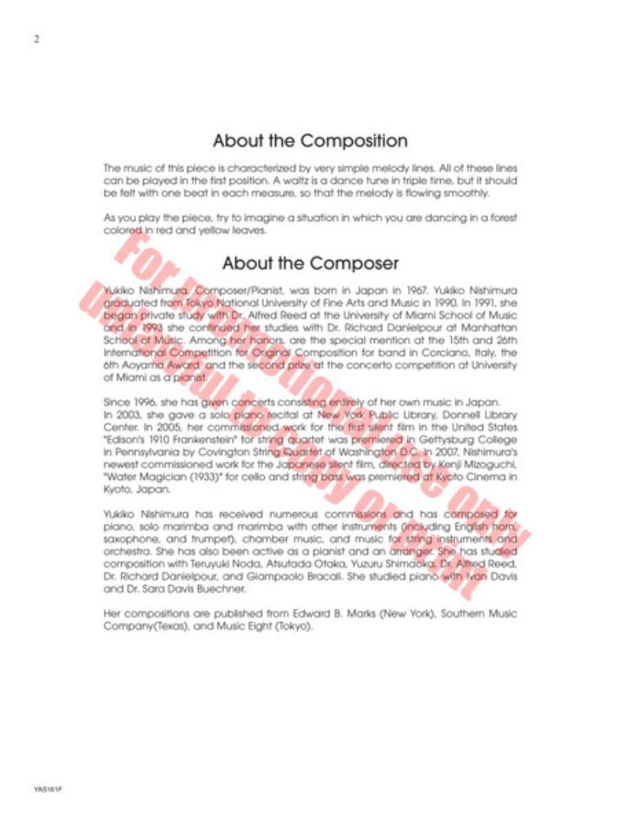Autumn Waltz String Orchestra scores gallery preview page 3