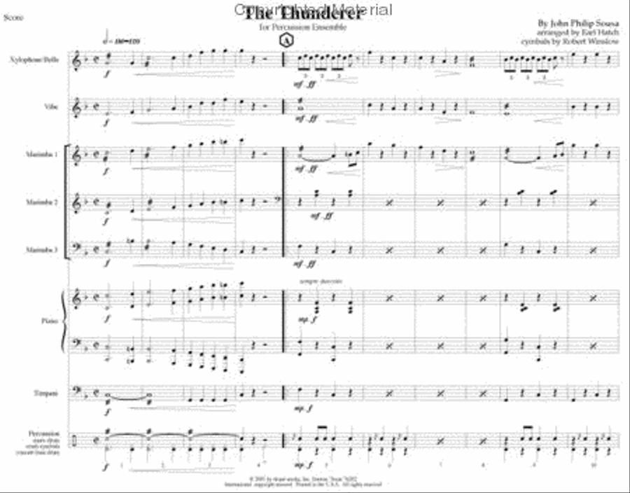 Thunderer, The Percussion Ensemble scores gallery preview page 4